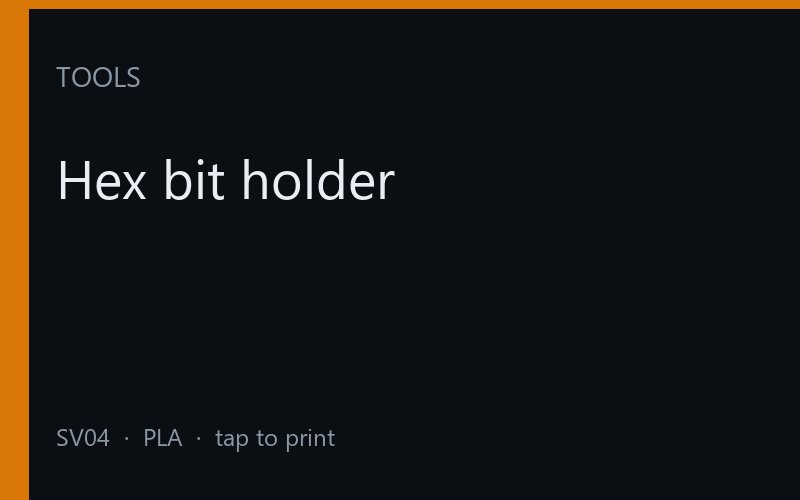 Hex bit holder